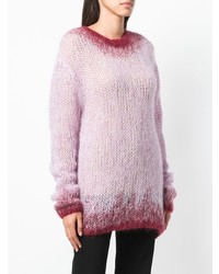 Женский розовый свитер с круглым вырезом от Ann Demeulemeester