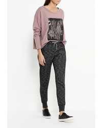 Женский розовый свитер с круглым вырезом от Perfect J