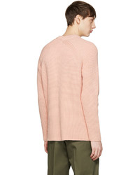 Мужской розовый свитер с круглым вырезом от Acne Studios