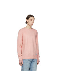 Мужской розовый свитер с круглым вырезом от Wacko Maria