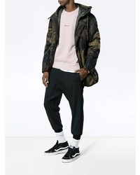 Мужской розовый свитер с круглым вырезом от Saint Laurent