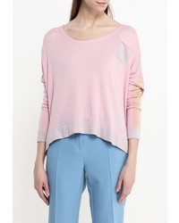 Женский розовый свитер с круглым вырезом от Pinko