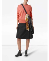 Женский розовый свитер с круглым вырезом от Burberry