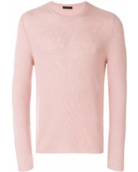 Мужской розовый свитер с круглым вырезом от Prada