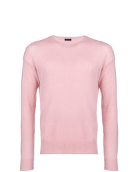 Мужской розовый свитер с круглым вырезом от Prada
