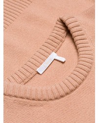 Женский розовый свитер с круглым вырезом от Chloé