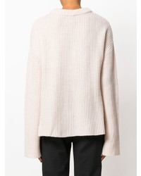 Женский розовый свитер с круглым вырезом от Le Kasha