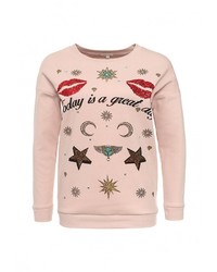 Женский розовый свитер с круглым вырезом от River Island