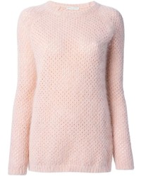 Женский розовый свитер с круглым вырезом от Roberto Collina