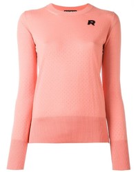 Женский розовый свитер с круглым вырезом от Rochas