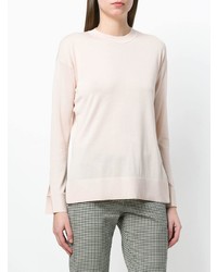 Женский розовый свитер с круглым вырезом от Theory