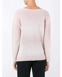 Женский розовый свитер с круглым вырезом от Lamberto Losani