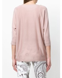 Женский розовый свитер с круглым вырезом от Hemisphere