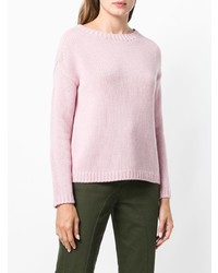 Женский розовый свитер с круглым вырезом от Aragona