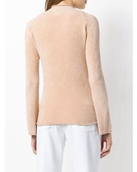 Женский розовый свитер с круглым вырезом от Forte Forte