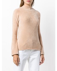 Женский розовый свитер с круглым вырезом от Forte Forte