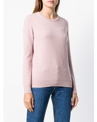 Женский розовый свитер с круглым вырезом от N.Peal