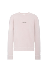 Мужской розовый свитер с круглым вырезом от Saint Laurent