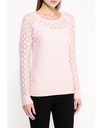 Женский розовый свитер с круглым вырезом от Sela