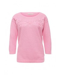 Женский розовый свитер с круглым вырезом от Sela