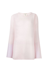 Женский розовый свитер с круглым вырезом от Semicouture