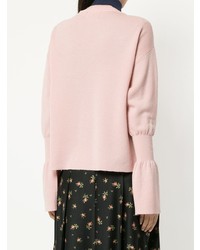 Женский розовый свитер с круглым вырезом от Markus Lupfer