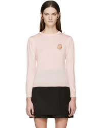 Женский розовый свитер с круглым вырезом от Simone Rocha
