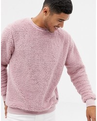 Мужской розовый свитер с круглым вырезом от Soul Star