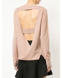 Женский розовый свитер с круглым вырезом от Dion Lee