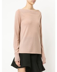 Женский розовый свитер с круглым вырезом от Dion Lee