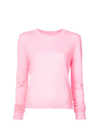 Женский розовый свитер с круглым вырезом от The Elder Statesman