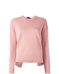 Женский розовый свитер с круглым вырезом от Theory