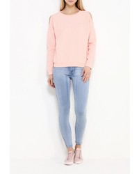 Женский розовый свитер с круглым вырезом от Tom Tailor Denim