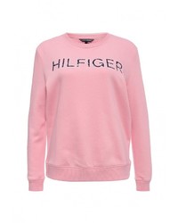 Женский розовый свитер с круглым вырезом от Tommy Hilfiger
