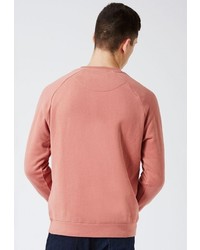 Мужской розовый свитер с круглым вырезом от Topman