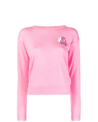 Женский розовый свитер с круглым вырезом от Vivetta