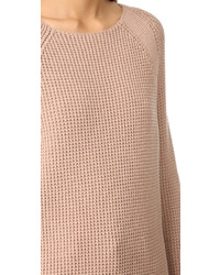 Женский розовый свитер с круглым вырезом от Vince