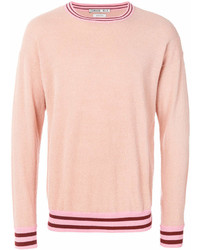 Мужской розовый свитер с круглым вырезом