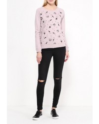 Женский розовый свитер с круглым вырезом от Спартак