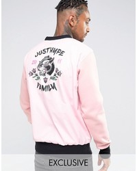 Мужской розовый свитер с принтом от Hype