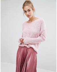 Женский розовый свитер от Miss Selfridge