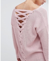 Женский розовый свитер от Miss Selfridge