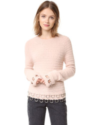 Женский розовый свитер от Rachel Comey