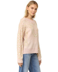Женский розовый свитер от Wildfox Couture