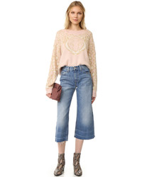 Женский розовый свитер от Wildfox Couture