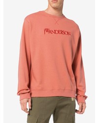 Мужской розовый свитшот с вышивкой от JW Anderson