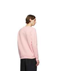 Мужской розовый свитшот с вышивкой от Loewe