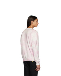 Мужской розовый свитшот с принтом тай-дай от Versace