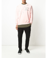 Мужской розовый свитшот с принтом от Satisfy