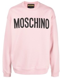 Мужской розовый свитшот с принтом от Moschino